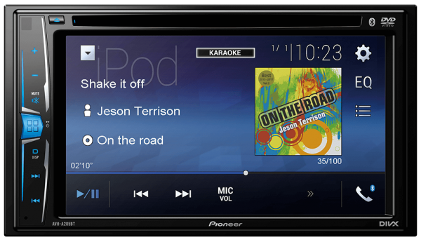 Pioneer AVH-A205BT : Double-DIN DVD 6.2″ WVGA Touchscreen-Bluetooth/iPod/iPhone