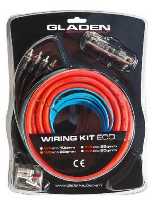 GLADEN WIRING KIT ECO : پک کامل نصب ( RCA سیم برق مثبت +هولدر فیوز+سیم برق منفی+سیم پاور کنترل)